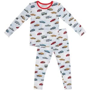 Macaron + Me Vintage Cars Bamboo Two Piece Long Sleeve Jammies Bamboo Pajamas